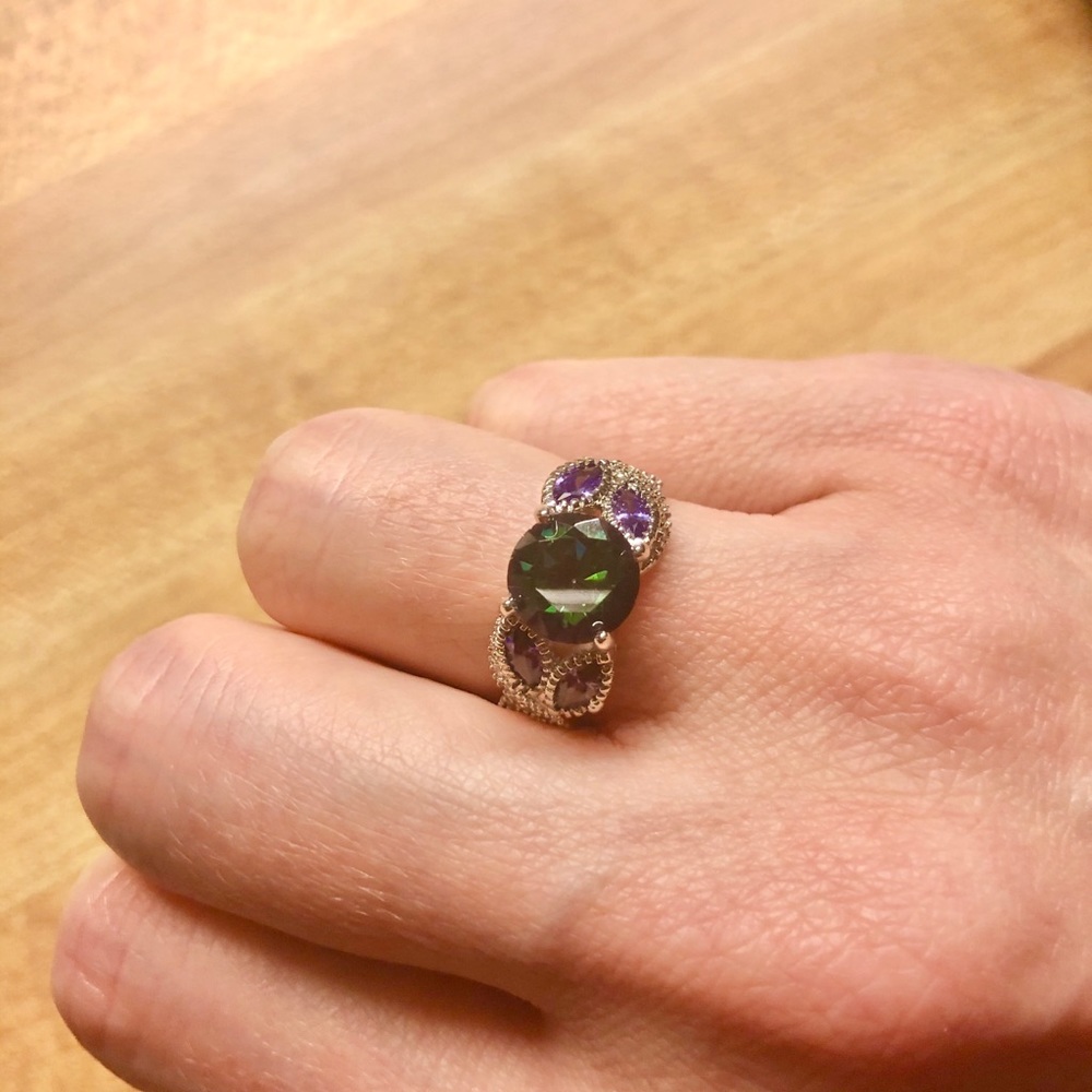 🎈5 for $35 Purple Mystic Topaz 925 SS Ring NWOT - Picture 6 of 9